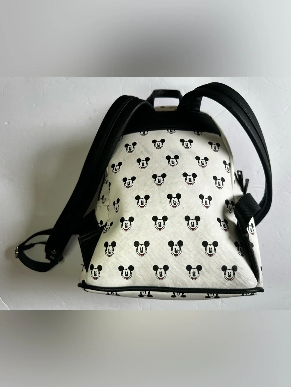 Loungefly Disney White & Black Mickey Mouse Faces Disney Parks Mini Backpack